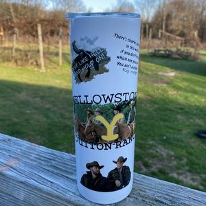 Handmade- Beautiful 20oz Yellowstone Tumbler